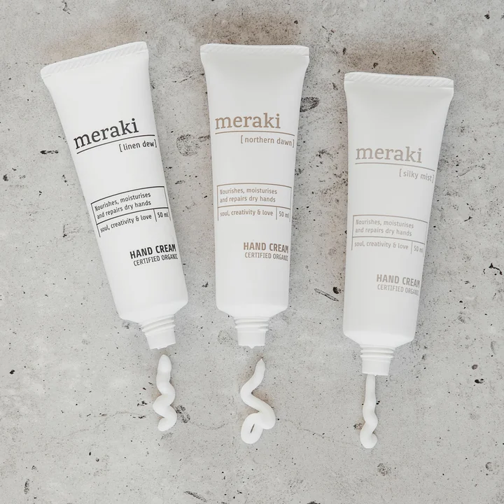 Die unterschiedlichen Sorten der Handcreme von Meraki