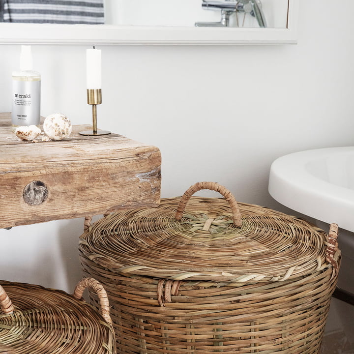 Bambus-Wäschekorb mit Deckel von Meraki | Connox