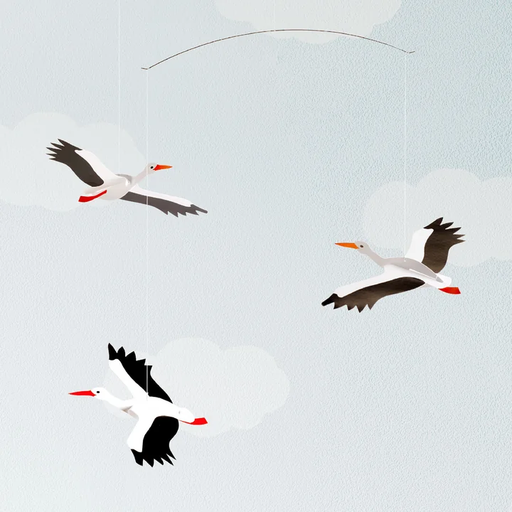 Das Lucky Storks Mobile von Flensted Mobiles