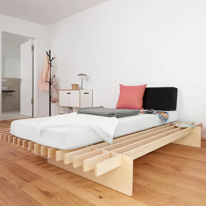 Parallel Bett von Tojo in Buche natur