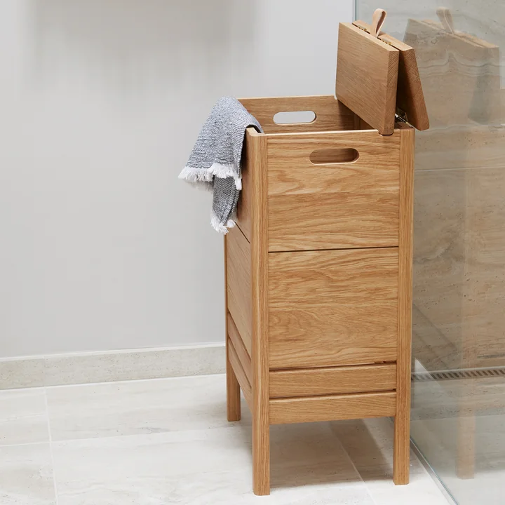 Stilvoller Wäschekasten aus Holz