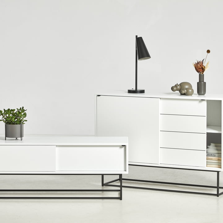 Virka Sideboard von Woud in Eiche weiß