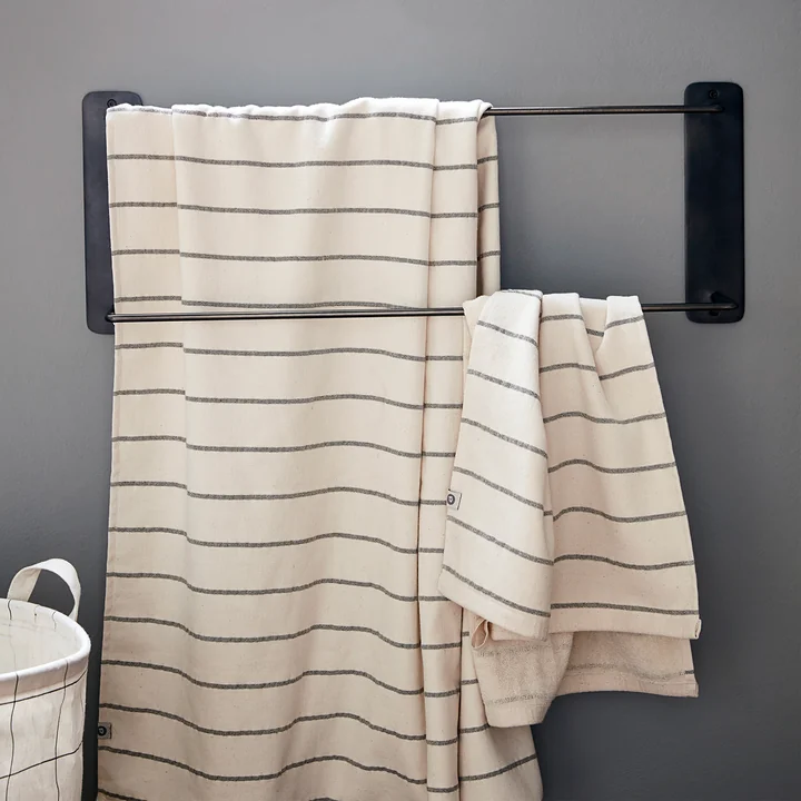 Pati Handtuchhalter doppelt von House Doctor in black antique