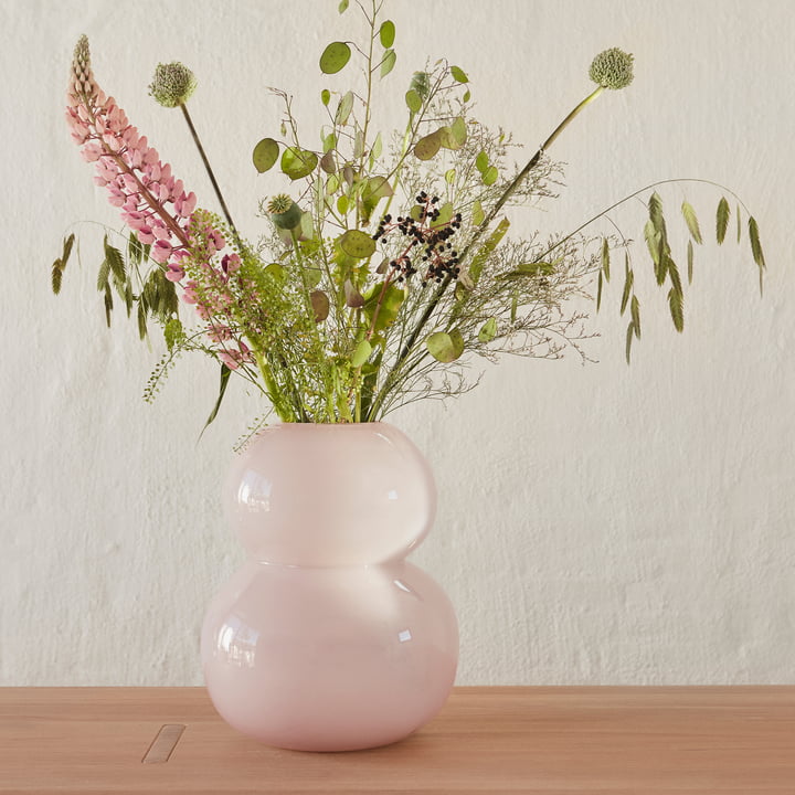 Lasi Vase Large, H 30 cm von OYOY in rose