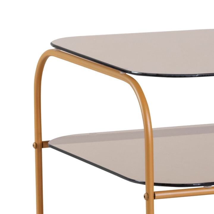 Beistelltisch mit 3 Ebenen, orange / Bernstein von Hübsch Interior 