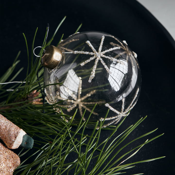 Glas Star Christbaumkugel von House Doctor in der Ausführung klar / silber