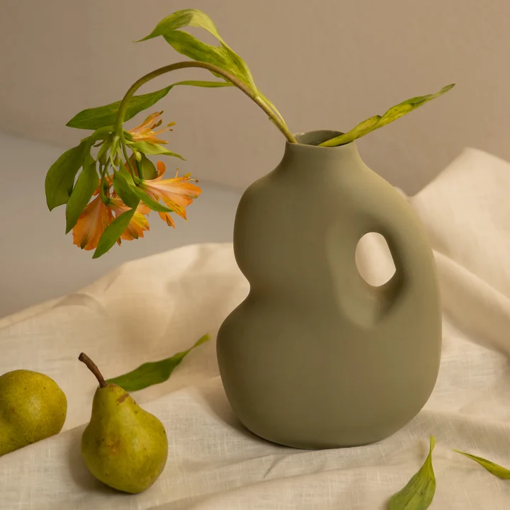 Aura Vase II von Schneid in sage