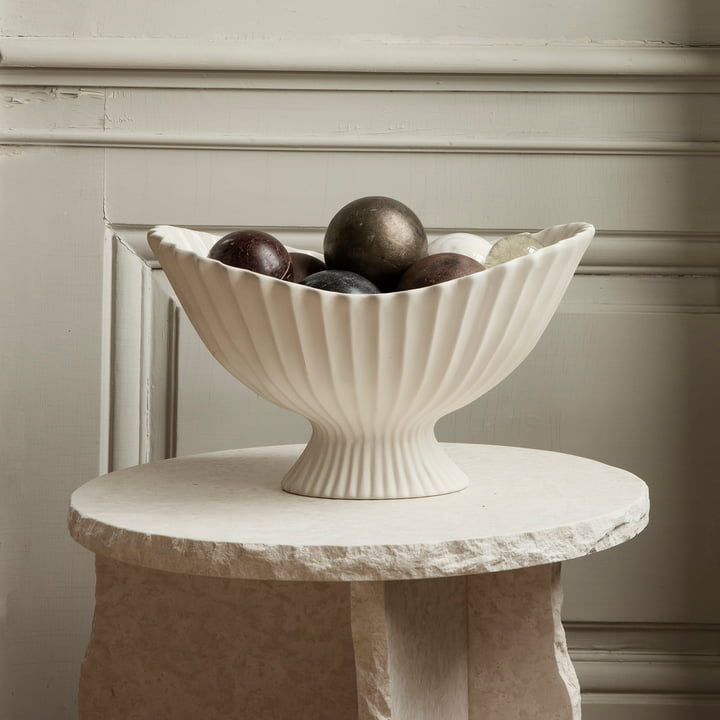 Fountain Dekoschale von ferm Living in der Farbe off-white