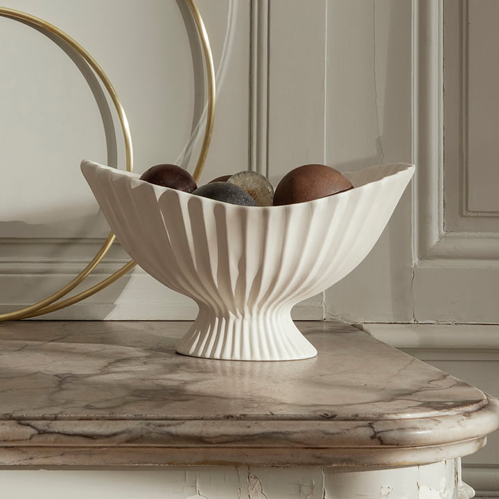 Fountain Dekoschale von ferm Living in der Farbe off-white