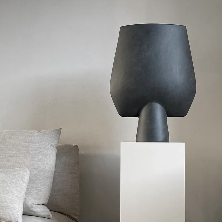 Sphere Vase Square Hexa von 101 Copenhagen in schwarz