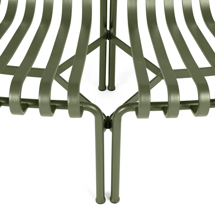 Palissade Park Dining Bench von HAY in der Farbe olive