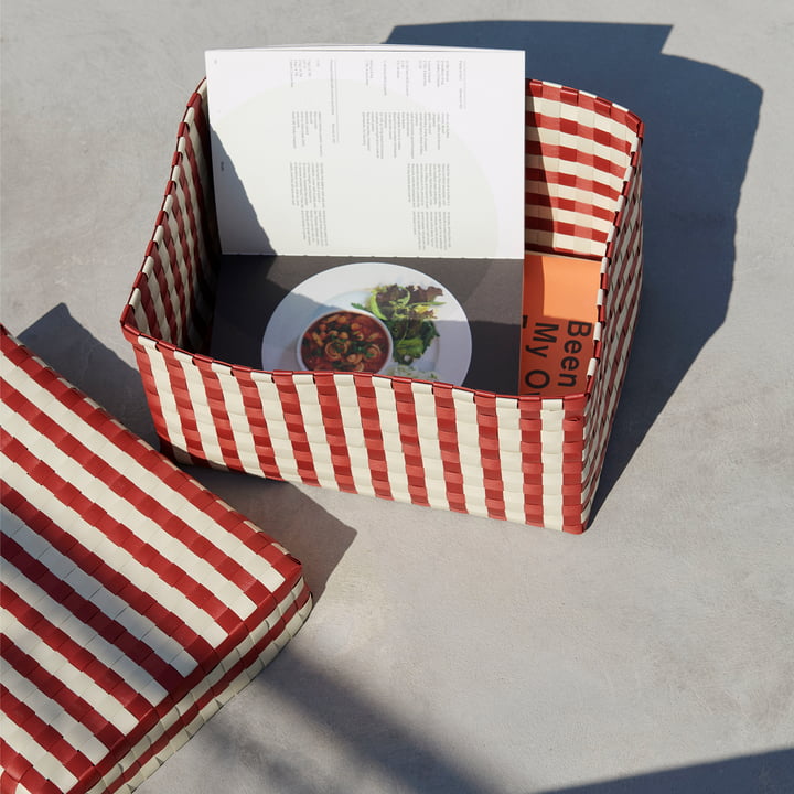 Maxim Aufbewahrungsbox L von HAY in den Farben rot / sand