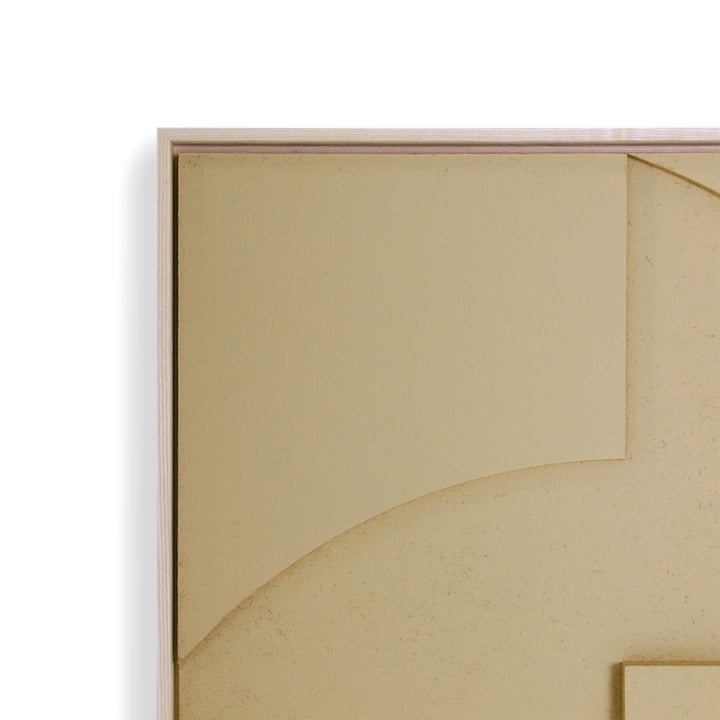 Relief gerahmtes Wandbild A von HKliving in der Ausführung sand