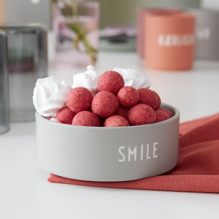 Snack Schale Smile in cool gray von Design Letters