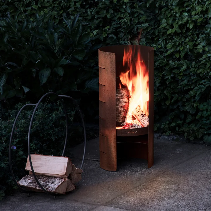 FireCylinder Gartenkamin von Eva Solo aus Cortenstahl