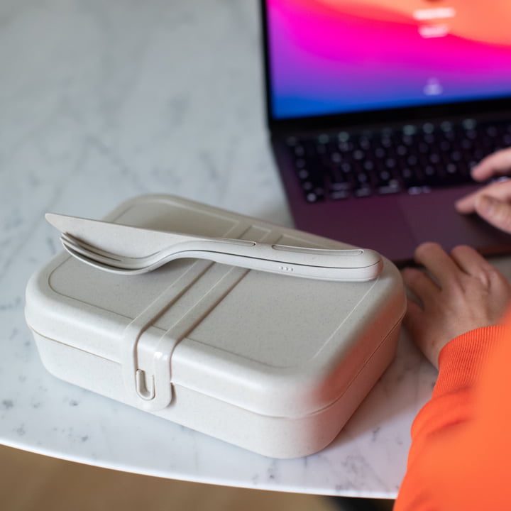 Pascal L Lunchbox mit Trennsteg, nature desert sand von Koziol