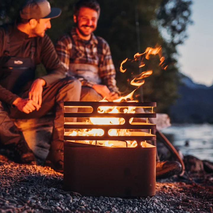 Cube Feuerkorb in Rostoptik von höfats