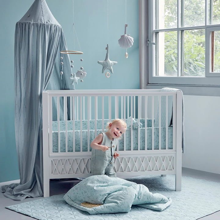 Harlequin Babybett von Cam Cam Copenhagen in der Farbe weiß