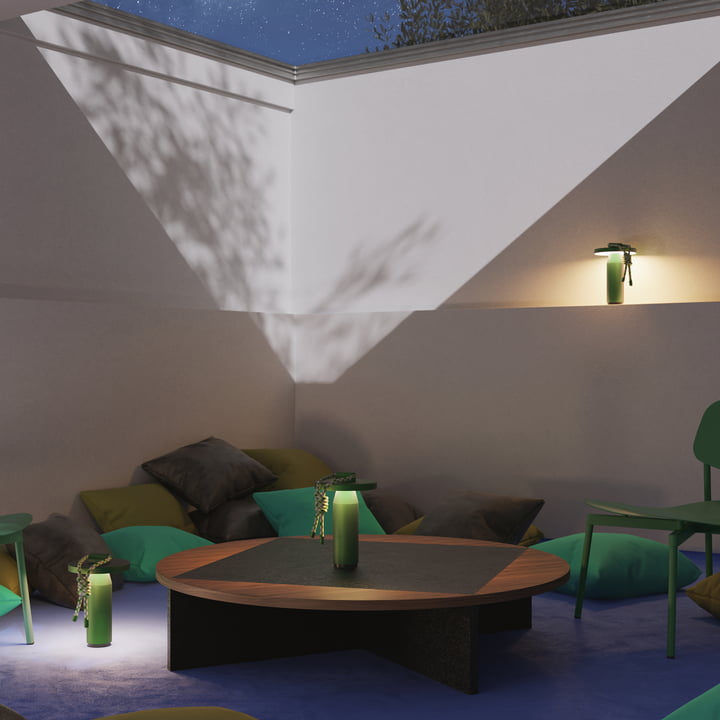 Quasar LED-Akkuleuchte, olivgrün von Petite Friture