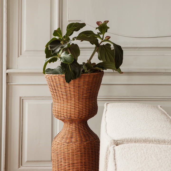 Agnes Blumenständer geflochten, H 90 cm, natur von Ferm Living