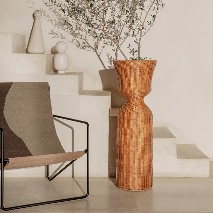 Agnes Blumenständer geflochten, H 90 cm, natur von Ferm Living
