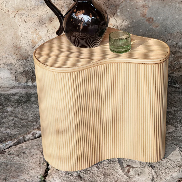 Isola Rattan Aufbewahrungstisch, natur von Ferm Living