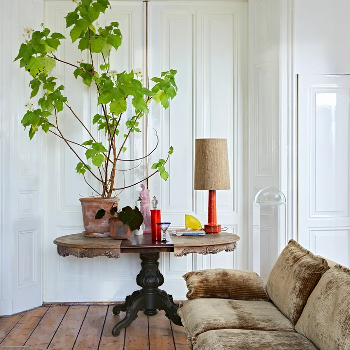 Retro Tischleuchtenfuß mit Schirm von HKliving