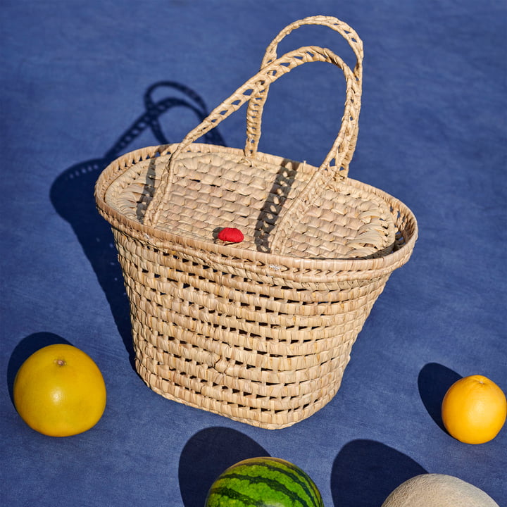 Sobremesa Picknick- und Einkaufskorb, natural / red von Hay