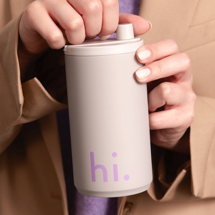 Hi Travel Becher, 0.35 l, cool grey von Design Letters