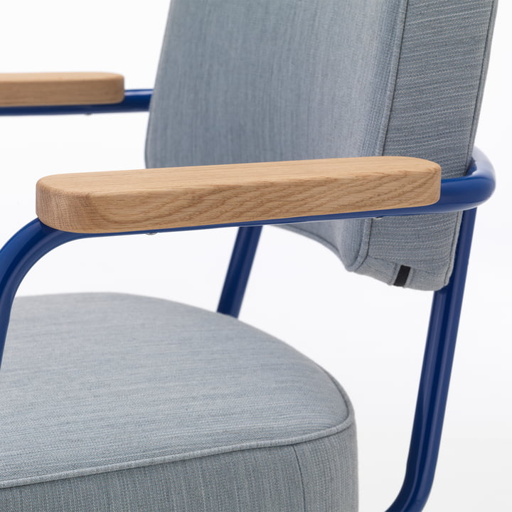 Fauteuil Direction Pivotant Bürostuhl von Vitra in der Ausführung Eiche natur / eisgrau melange