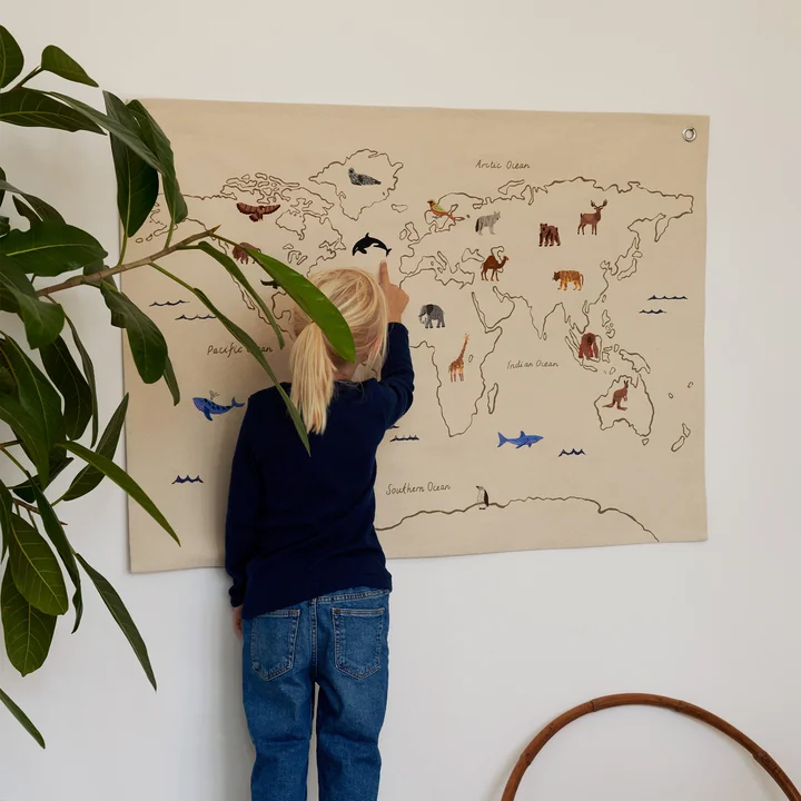 The World Stofflandkarte von Ferm Living