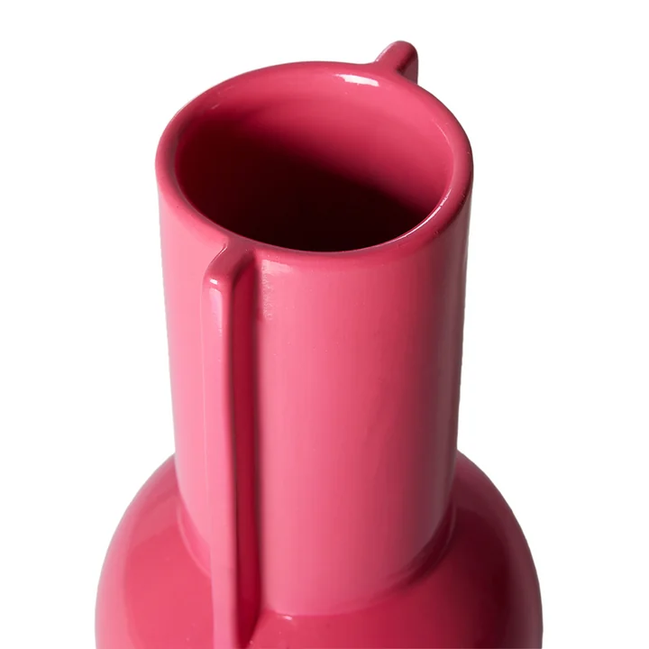 Keramikvase von HKliving in der Ausführung hot pink