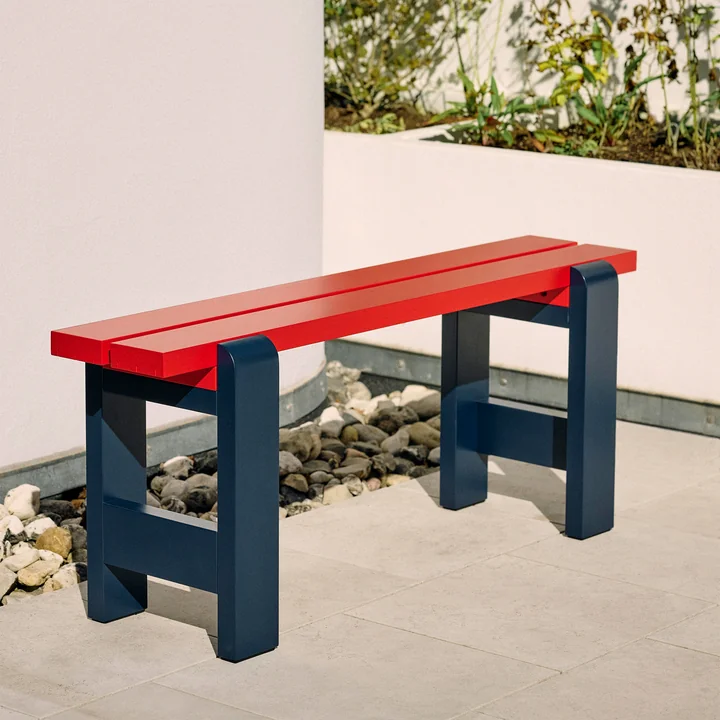 Weekday Duo Bank, L 111cm, steel blue / wine red von HAY