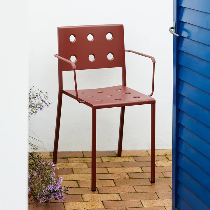 HAY - Balcony Dining Armlehnstuhl, iron red
