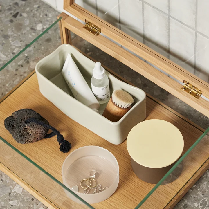 Amare Schreibtisch Organizer small, sand / grün von Hübsch Interior