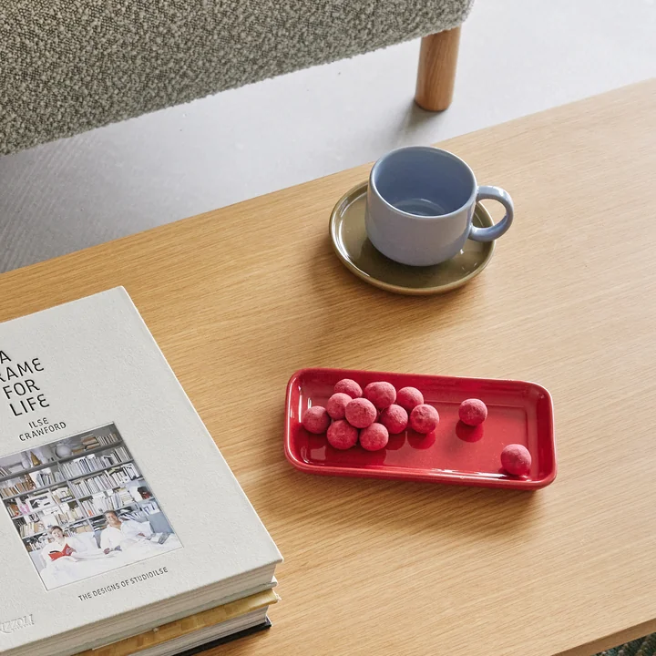 Amare Tablett, burgund / rot (2er-Set) von Hübsch Interior