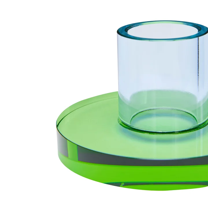 Astra Kerzenhalter small, blau / grün von Hübsch Interior