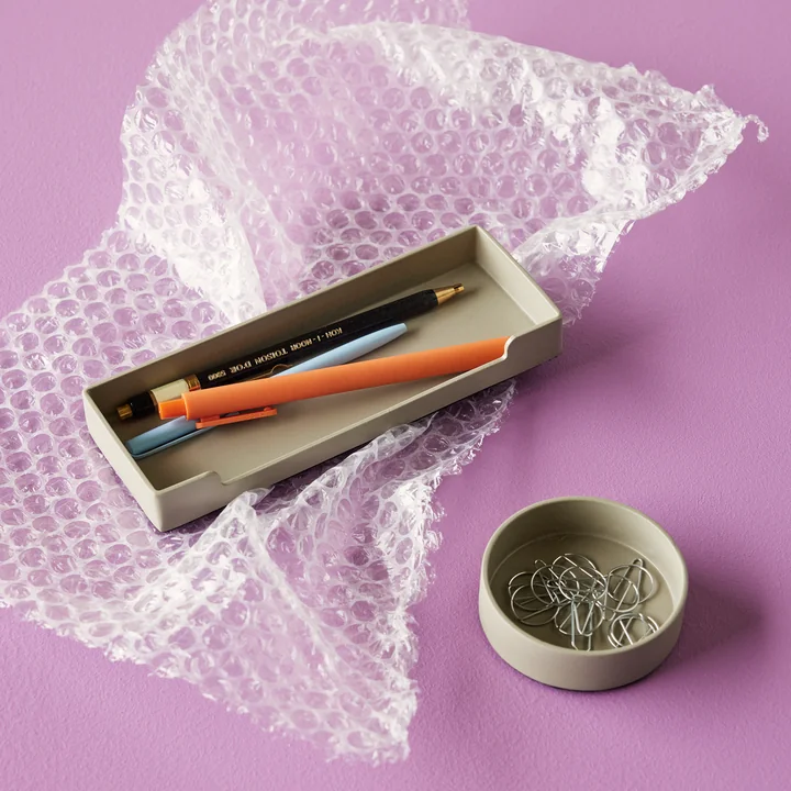 District Aufbewahrungstablett square, hellgrau von Hübsch Interior