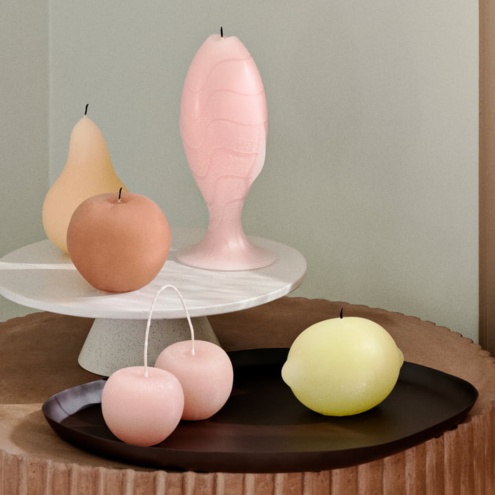 Lemon Figurkerze von Broste Copenhagen in der Farbe pastel yellow