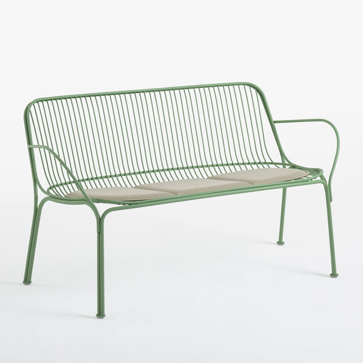 Hiray Gartensofa, salbeigrün mit Sitzkissen, ecru von Kartell