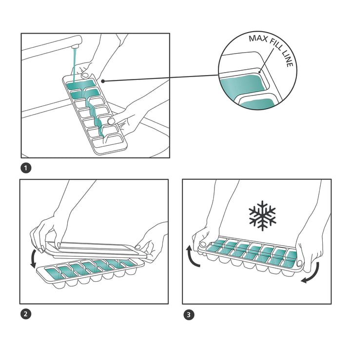 Flow Eiswürfelbereiter, blau von Joseph Joseph