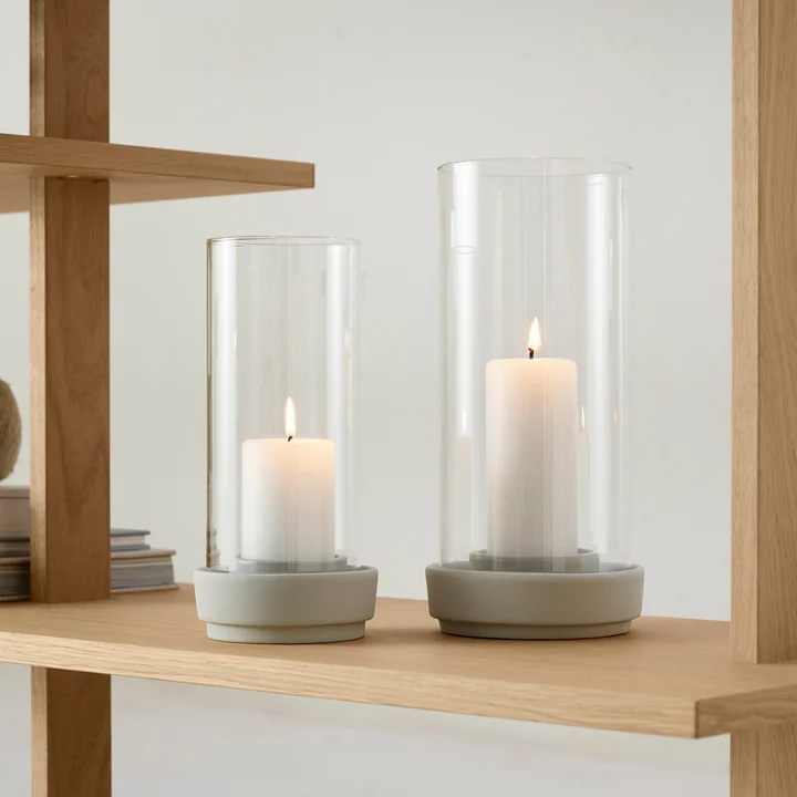 Hurricane Windlicht von Stelton in der Farbe sand