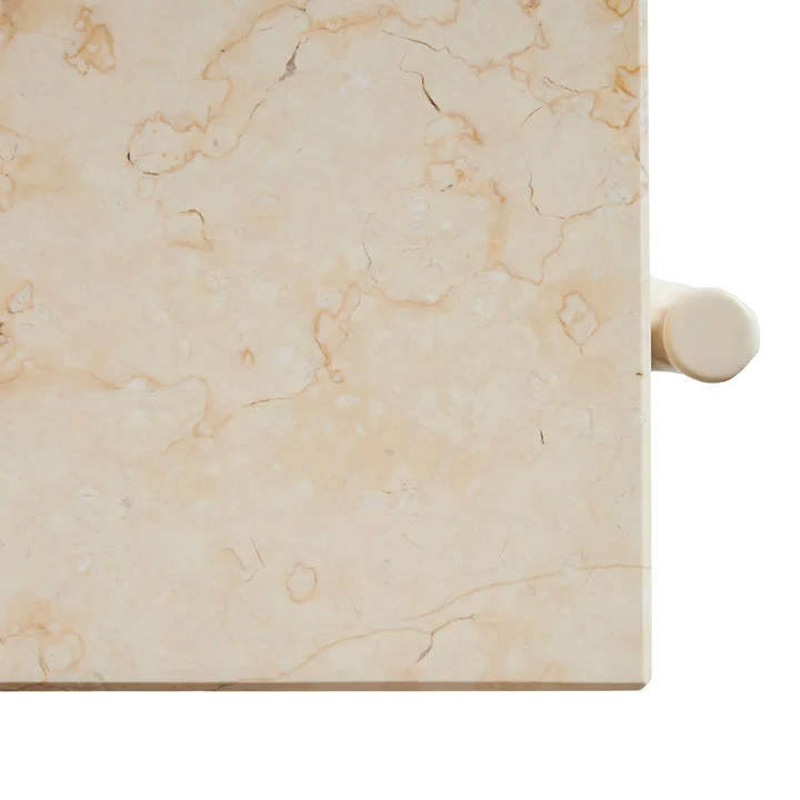 Rebar Coffee Table, Marmor beige / alabaster von HAY