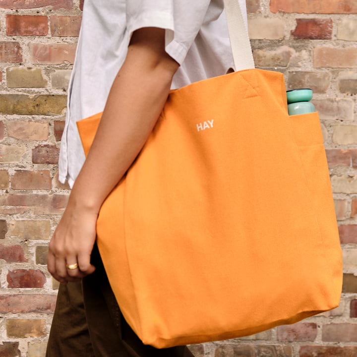 Large orange deals tote bag