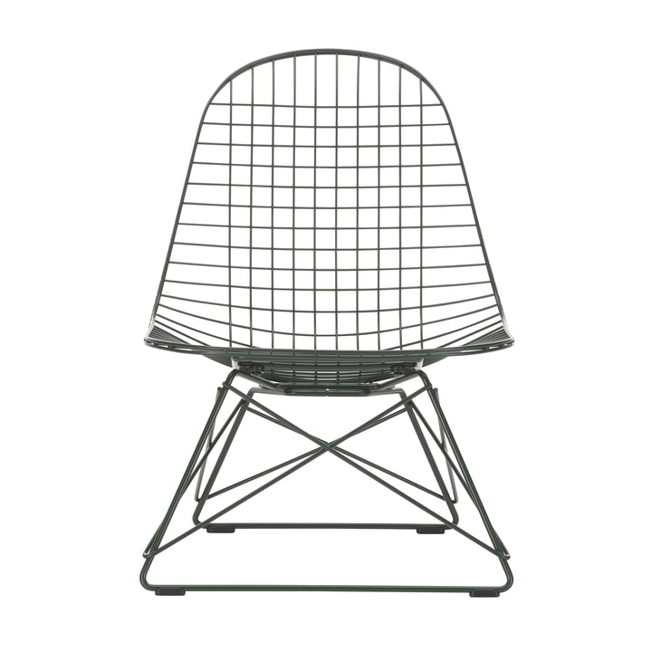 Wire Chair LKR, dunkelgrün (Kunststoffgleiter basic dark) von Vitra