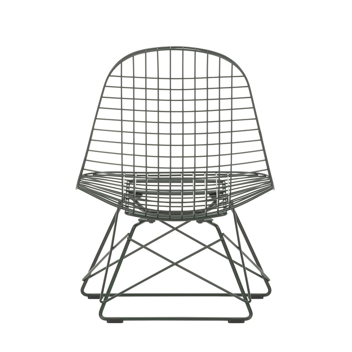 Vitra - Wire Chair LKR, dunkelgrün (Kunststoffgleiter basic dark)