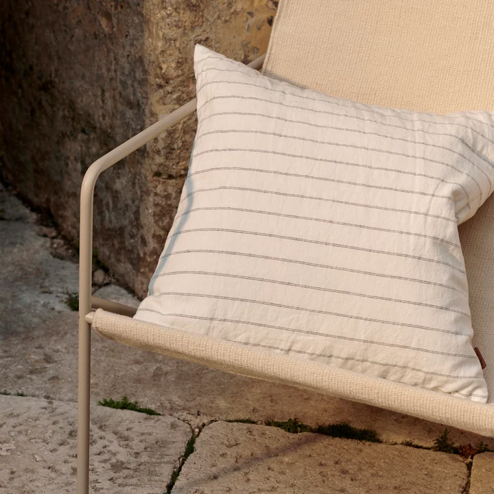 Ferm Living - Grand Kissen, 50 x 50 cm, off-white / chocolate