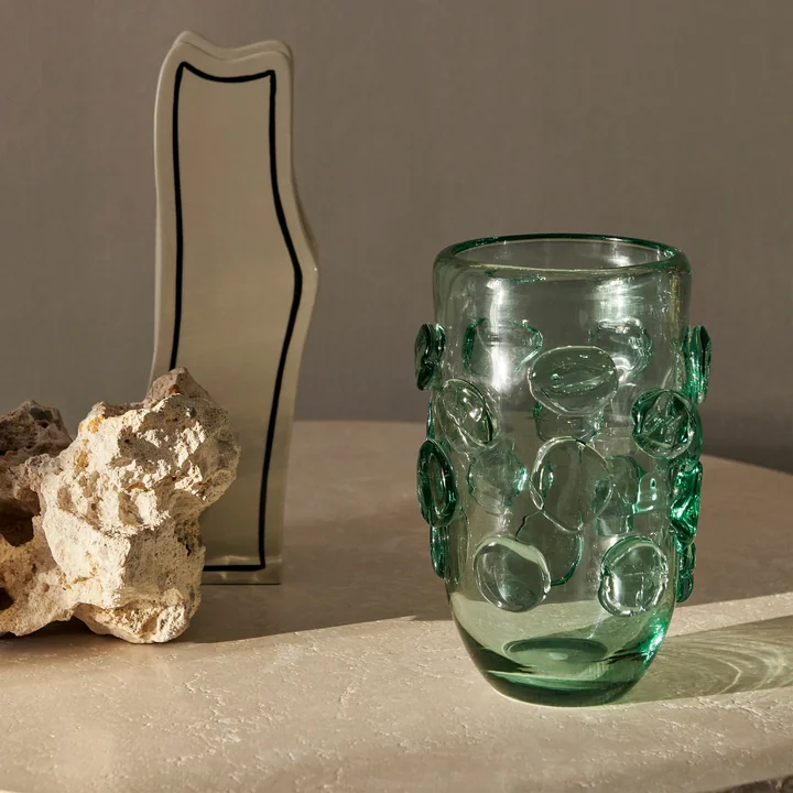 Lump Vase von Ferm Living in der Ausführung klar (recycelt)