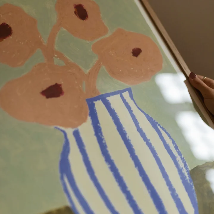 Pink Flowers von Carla Llanos von The Poster Club