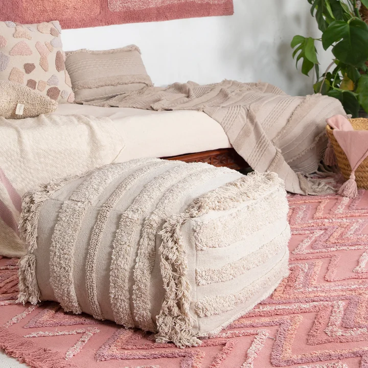 Early Hours Pouf, 54 x 54 cm, natur von Lorena Canals